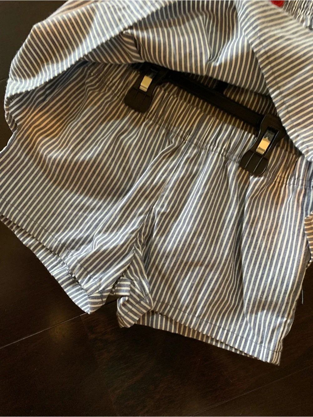 Carter's Child of Mine Blue & White Striped Two-Piece Set with Red Cherry Accent